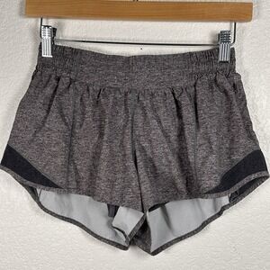 Lululemon Hotty Hot Short  2.5" Heather Lux Multi Black / Heathered Black Size 6
